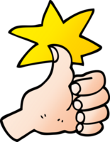 gradient illustration cartoon thumbs up symbol png