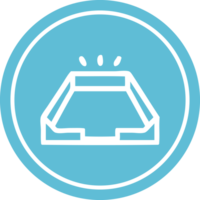 empty in tray circular icon symbol png