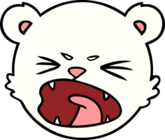 angry polar bear cartoon png