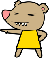 pointing bear cartoon png