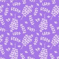 Cute floral pattern. Lavender flowers seamless background. Blossom pattern. vector