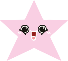 plano color retro dibujos animados de un estrella pescado png