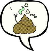 hand drawn comic book speech bubble cartoon gross poop png