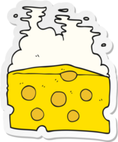 sticker of a cartoon cheese png