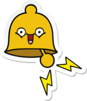 sticker of a cute cartoon ringing bell png