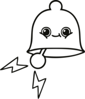 ligne dessin dessin animé de une sonnerie cloche png