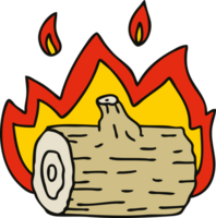 Hand gezeichnet schrullig Karikatur Lagerfeuer png