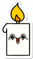 sticker of a cute cartoon lit candle png