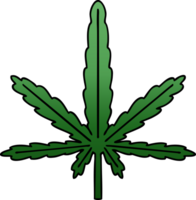 gradient shaded quirky cartoon marijuana png