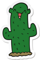 pegatina de un cactus de dibujos animados png