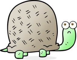 hand drawn cartoon sad turtle png