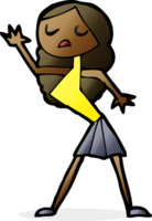 cartoon woman dancing png