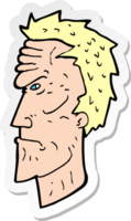 sticker of a cartoon angry face png