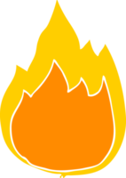 flat color style cartoon fire png