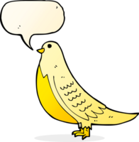 Cartoon-Vogel mit Sprechblase png