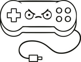 linha desenhando desenho animado do uma jogos controlador png