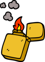 dessin animé doodle or briquet png