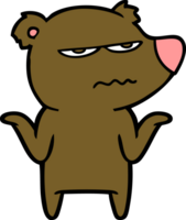 infastidito orso cartone animato png