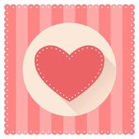 Red heart for Valentine s Day vector