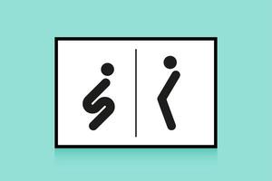 Set of navigation signs. Icons toilet or WC on white background. illustration. vector