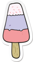 sticker of a cartoon ice lolly png