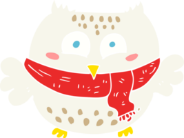 illustration en couleur plate du hibou png