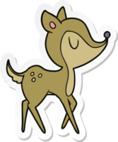 sticker of a cartoon cute deer png