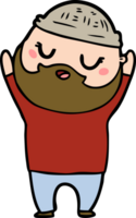 cartoon man with beard png