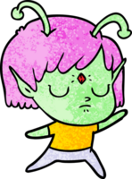 garota alienígena de desenho animado png