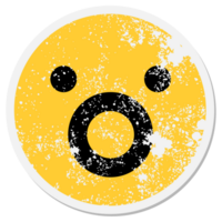 simple gasping face circle png