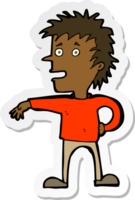 sticker of a cartoon man making dismissive gesture png