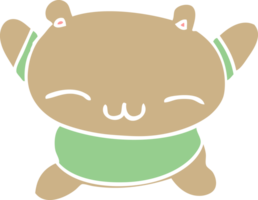 urso pulando de desenho de estilo de cor plana png