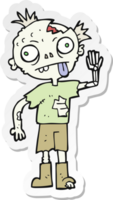 sticker of a cartoon zombie png