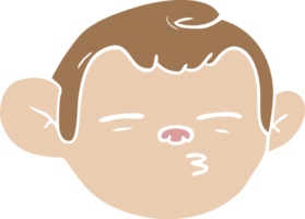 flat color style cartoon monkey face png