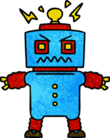 mano dibujado peculiar dibujos animados robot png