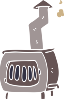 cartoon doodle old wood burner png