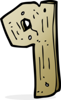 cartone animato di legno numero png