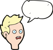 cartoon shocked man with speech bubble png