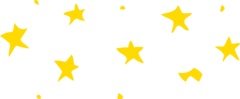 estrellas de dibujos animados de estilo de color plano png