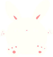 cute flat color style cartoon rabbit png