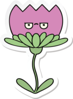 Aufkleber einer niedlichen Cartoon-Blume png