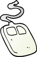 dessin animé doodle vieille souris d'ordinateur png
