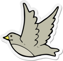 sticker of a cartoon flying bird png