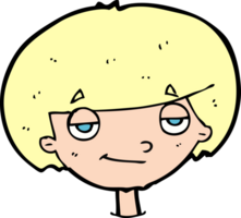 cartoon smug looking boy png