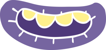 bouche de griffonnage de dessin animé png