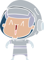 hombre astronauta de dibujos animados de estilo de color plano png