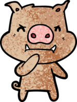 angry cartoon pig png