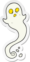 sticker of a cartoon halloween ghost png