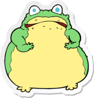 sticker of a cartoon fat toad png