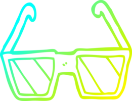 du froid pente ligne dessin de une dessin animé des lunettes png